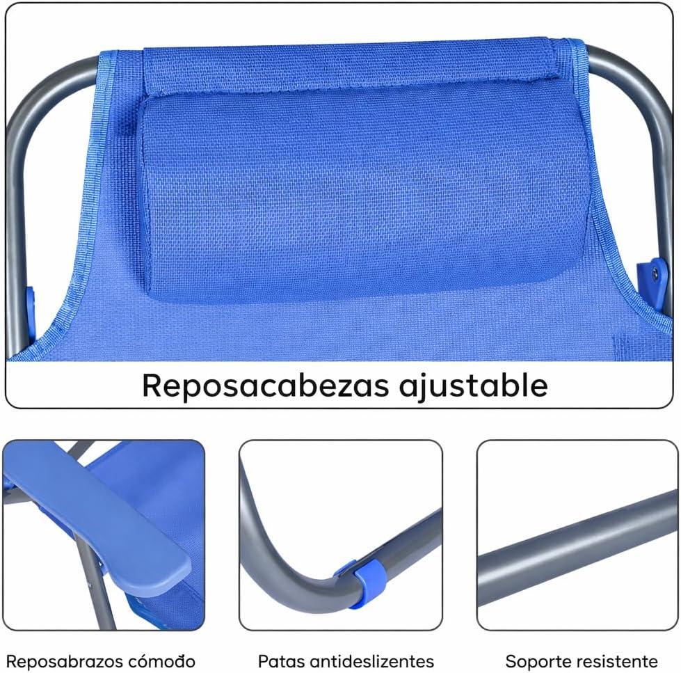 Pack 2x1 — Sillas Plegables Reclinables Estilo Reposera - Imagen 4